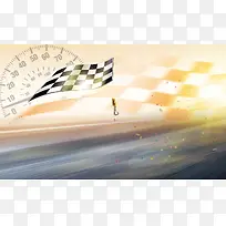 汽车竞速赛海报背景素材