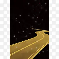 大气黑金奔跑在路上