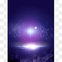 紫色星光梦幻海报背景素材