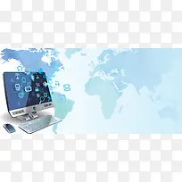 简约电子商务广告banner