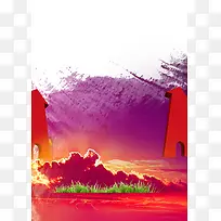 喷溅党政背景素材