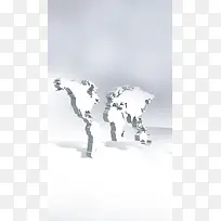 灰色背景下的立体海洋模板H5背景