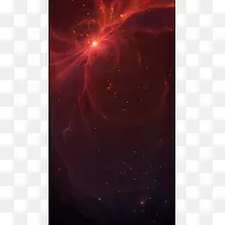 红色梦幻科技手机端H5背景