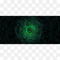 绿色灯光隧道摆抽象青banner