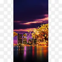 大气城市夜景金融投资背景