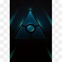 炫酷三角形科幻商务海报背景