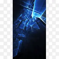 蓝色科幻几何图背景