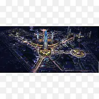 城市夜景效果图设计图片
