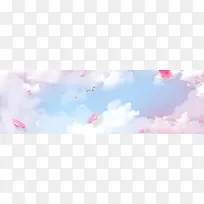 彩色清新云层背景