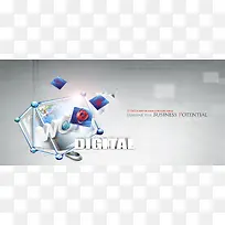灰色大气互联网科技电子产品背景