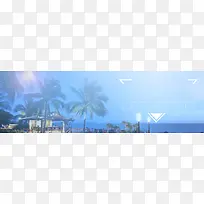 韩国旅游banner海报背景