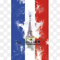 巴黎铁塔背景素材