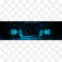 淘宝双十一科技蓝色新品促销banner