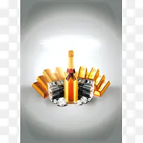 金钱主题酒吧海报背景图