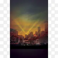 城市夜景印刷背景