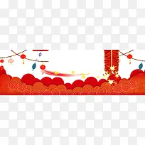 淘宝元素新年过年海报banner背景