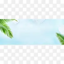 夏日清爽电商产品背景图