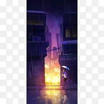 彩色光效H5背景