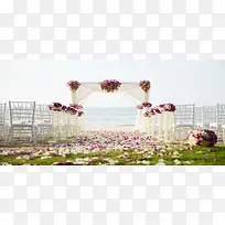 海边婚礼背景