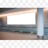 简约室外展示广告牌白色白板背景素材