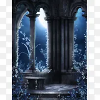 梦幻童话石拱门背景