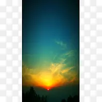 蓝天黄昏风景APP手机端H5背景