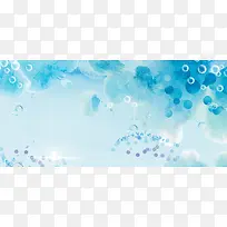 邀请函清新蓝色海报banner背景