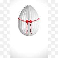 创意白色折纸彩蛋复活节海报背景