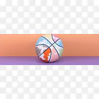 彩色篮球背景