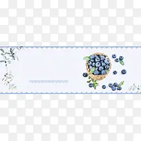 蓝色小清新蓝莓水果美食电商banner