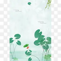 唯美清新荷花荷叶背景