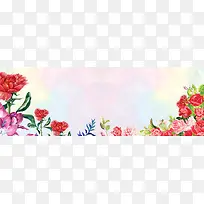 情人节海报鲜花背景素材