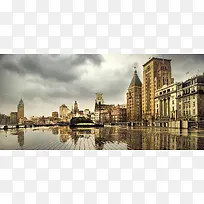 欧式建筑背景