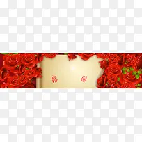 红色玫瑰花背景