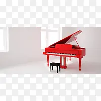 白色房间红钢琴