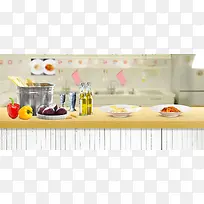  厨具厨房水果美食洋葱啤酒海报banner