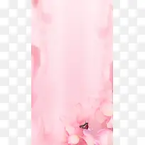 粉色新品上市花朵源文件H5背景