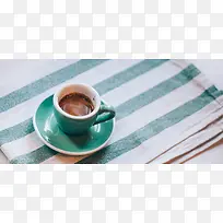 咖啡咖啡杯桌布背景图