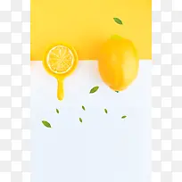 新鲜柠檬海报背景素材