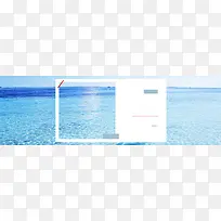 夏日小清新明信片背景海报banner