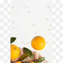 橙子海报背景素材
