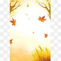 简约唯美清香金秋背景素材