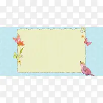 卡通信纸小鸟背景图