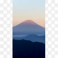 小清新日本富士山手机端H5背景