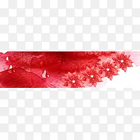水墨花卉背景banner