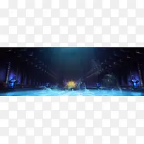 梦幻云海欧式建筑banner