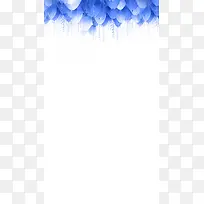 时尚的蓝色花朵H5背景