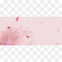 淘宝唯美女性花朵海报banner背景