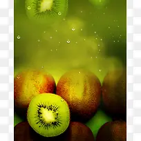 猕猴桃健康水果宣传海报背景素材