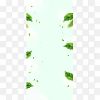 绿色清新简约平面广告